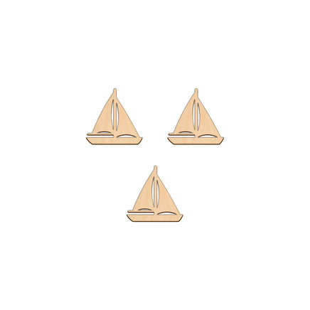 Sail Boat - 5.1cm x 5.1cm wooden shapes