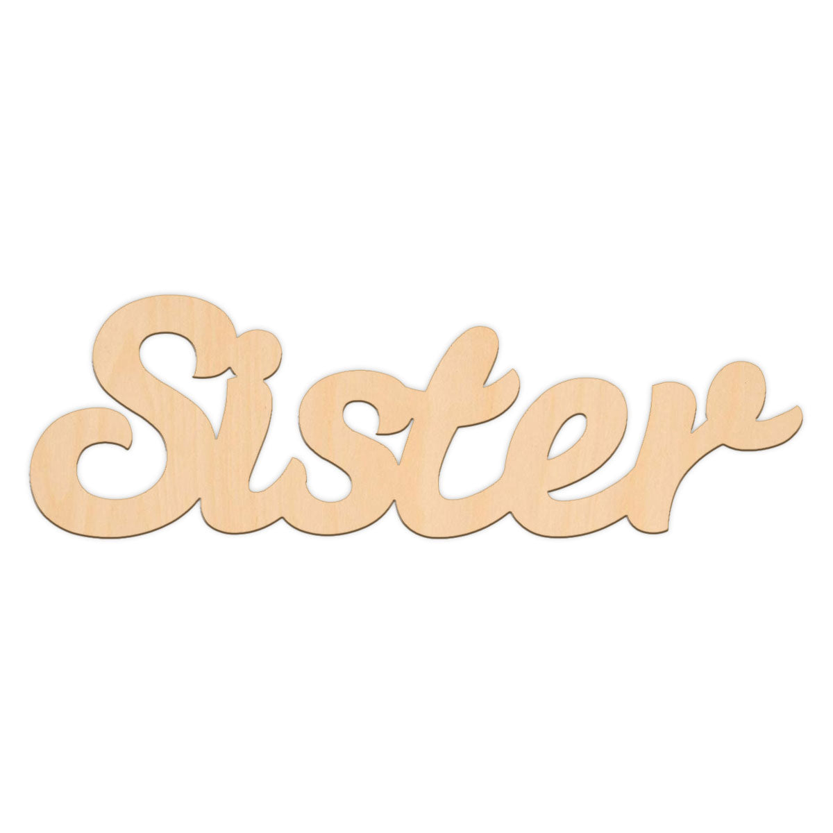 sister Sister Word | Wood Craft Shapes