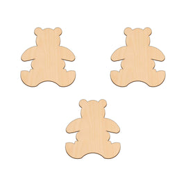Sitting Teddy - 9.3cm x 10cm wooden shapes