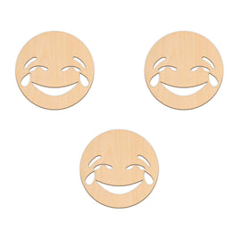 Tears Of Joy Face Emoji - 10cm x 10cm wooden shapes