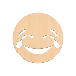 Tears Of Joy Face Emoji - 25cm x 25cm wooden shapes