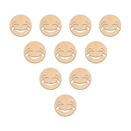 Tears Of Joy Face Emoji - 5cm x 5cm wooden shapes