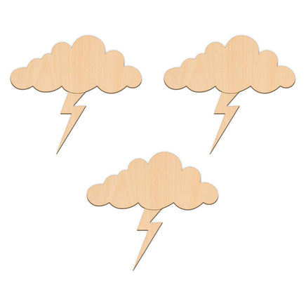 Thunder Cloud - 10cm x 9.2cm wooden shapes