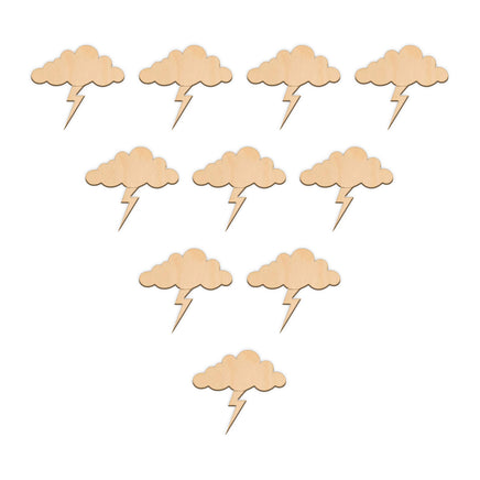 Thunder Cloud - 5cm x 4.6cm wooden shapes