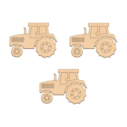 Tractor (Style B) - 10cm x 7.3cm wooden shapes
