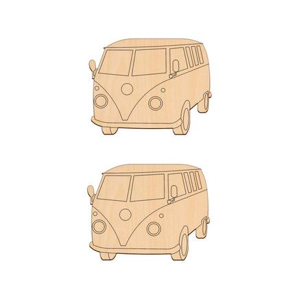Camper Van - 10cm x 8cm wooden shapes