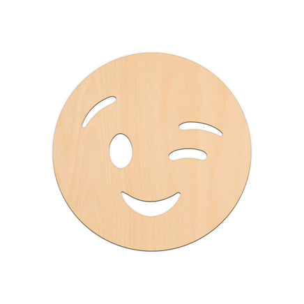 Winking Face Emoji - 25cm x 25cm wooden shapes